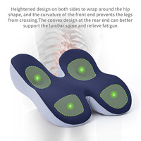 Coussin de siège ergonomique personnalisé en mousse à mémoire de forme, soutien orthopédique du coccyx, antidérapant, respirant, housse amovible, design profilé