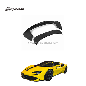 Alerón Trasero de Fibra de Carbono Seca Estilo OEM, Simple, 3K Twill, Negro Brillante, para <span class=keywords><strong>Ferrari</strong></span> SF <span class=keywords><strong>90</strong></span> - Product Image 1