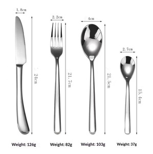Juego de Cubiertos de Acero Inoxidable 304 de Alta Calidad, Cuchillo, Tenedor y Cuchara para Hoteles y Restaurantes de Alta Gama - Product Image 3