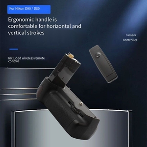 Poignée de contrôle verticale pour appareil photo reflex numérique <span class=keywords><strong>Nikon</strong></span> MB-D80 D90, durée de vie de la batterie, télécommande sans fil, K-ND90-B-B - Product Image 2