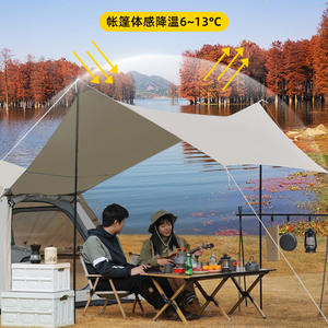 เต็นท์พับได้แบบพกพาสำหรับใช้งานกลางแจ้ง ขนาด 240x240 ซม. สำหรับ 3-4 คน ชั้นเดียว กันแดด กันน้ำ 1000 มม. - Product Image 1