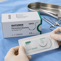 Sutures chirurgicales en polypropylène résorbable de qualité médicale PDO PGA, plusieurs tailles USP 2-0 3-0 4-0 5-0