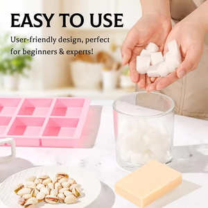 Molde de Silicona para Pastel, Libre de BPA, Antiadherente, con 6 Cavidades Cuadradas, para Jabón, Resina, Manualidades - Product Image 3