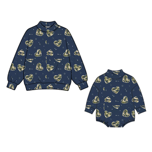 Précommande Saint-Valentin : Sweat-shirt à col montant pour enfants motif camouflage d'amour et Barboteuse bulle pour tout-petits en Coton Spandex, Vêtements pour enfants - Product Image 3