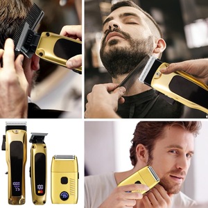 Set Tagliacapelli Professionale da Uomo Super Lusso 3 Pezzi Rasoio <span class=keywords><strong>Elettrico</strong></span> Cordless Display LED Rifinitore a Zero Spaziatura - Product Image 4