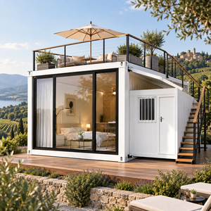 Casa Contenedor Prefabricada de Lujo de 40 pies, Impermeable, Moderna, de 3 Dormitorios, Casas Modulares Prefabricadas con Cocina Completa Personalizable, Tipo Villa - Product Image 2