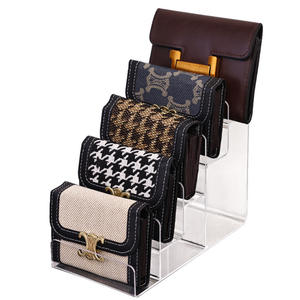 แท่นวางอะคริลิคทรงสี่เหลี่ยมคางหมูสำหรับโชว์กระเป๋าสตางค์ โทรศัพท์มือถือ และแว่นตา เหมาะสำหรับร้านค้า พร้อมที่เก็บของแบบพกพา ดีไซน์สวยงาม - Product Image 5