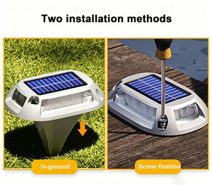 2 Ton Pressure Solar Road Stud <b>Light</b> IP67 Waterproof 10 Color Modes RGB Flashing Die-cast Aluminum Driveway Marker Deck Lamp - Product Image 4