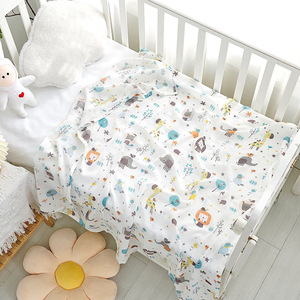 Asciugamano in Mussola di Bambù e Cotone per Neonati 120x105cm, Doppio Strato Morbido, Coperta Avvolgente Personalizzabile OEM - Product Image 2