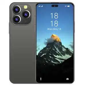 Celular original de baixo preço, Smartphone 15 pro max 48MP + 108MP 6.7 polegadas 12GB RAM + 512GB ROM 7800mAh Android13 5G