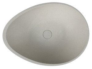 Moldes de Hormigón Ovalados Personalizados de Fábrica CONRAZZO para Lavabos de Baño, Lavamanos de Cemento para Baño de Hotel - Product Image 3