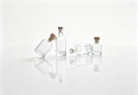 Flacon diffuseur à roseaux en verre rond transparent de qualité supérieure, 50ml, 100ml, 110ml, à fond épais, vide, pour parfum et arômes, avec bouchon en liège