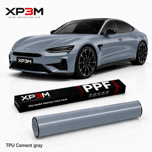 Film de protection de peinture automobile XP3M gris ciment brillant en TPU, 7,5 mil, auto-réparant, anti-rayures, anti-jaunissement, avec canaux de libération d'air - Product Image 1