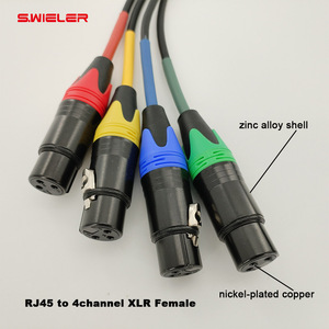 <span class=keywords><strong>Cavo</strong></span> Cat6 Snake RJ45 a XLR Ethercon Splitter Box DMX Audio segnale Extender con 4 canali 3pin maschio femmina connettore di spine XLR - Product Image 4