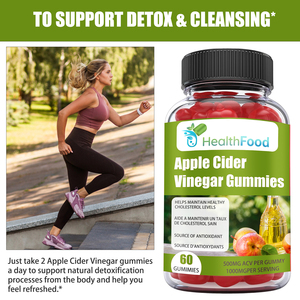 Hot Selling Apple Cider Vinegar Gummies 500MG ACV Maintain Cholesterol Level Antioxidants 30 Day Supply Pomegranate Beetroot - Product Image 5
