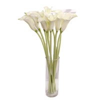Fleurs artificielles de lys Calla avec longue tige fleurs décoratives pour mariage à la maison