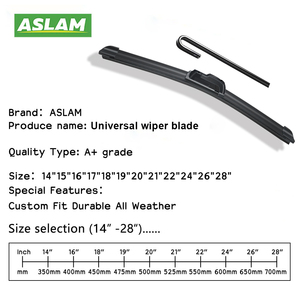 Bán chạy nhất 12 ''đến 28'' mềm phổ kính chắn gió lưỡi gạt nước làm bằng cao su tự nhiên không xương thiết kế cho xe ô tô - Product Image 3