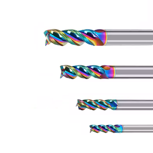 Fresa de aluminio cuadrada, punta de bola plana, 2 flautas, 4 flautas, herramienta de corte CNC, fresa de extremo de carburo sólido de tungsteno - Product Image 1