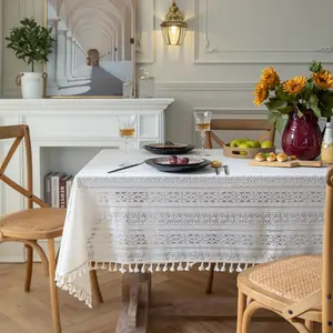 Klasik beyaz düğün dantel masa örtüsü dantel masa örtüleri yerleşimi Vintage İşlemeli dantel yerleşimi rustik düğün