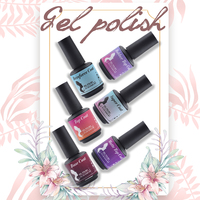 Vernis à ongles en Gel de Base en caoutchouc naturel, marque de distributeur, 15ml, sans essuyage, haute brillance, Super mat