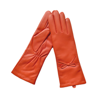 Hot Sale Damen Winter Langes Kleid Leder handschuhe Schaffell Strick Kaschmir Bogen Schmetterling Knoten für das tägliche Leben Outdoor-Sportarten