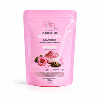 Sachet Doypack Personnalisé Imprimé Anti-Odeur Qualité Alimentaire Stratifié avec Fermeture Zip en Aluminium pour Poudre Cosmétique et Masque de Soin Facial 100g