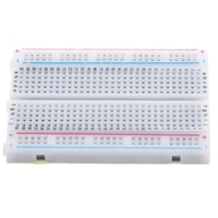 Mini-breadboards transparents/blancs à 400 trous, connectables, sans soudure, pour tests de circuits et expériences