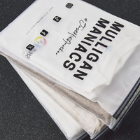 Pochette zippée givrée personnalisée en PVC mat imprimé pour vêtements, sous-vêtements, chaussettes et cosmétiques
