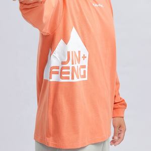 260gms poids lourd surdimensionné pur coton t-shirts blanc à manches longues t-shirt entraînement hommes chemise en coton - Product Image 4