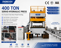 Prensa Hidráulica Servo de Cuatro Columnas de 400 Toneladas para Enderezamiento y Conformado de Paneles de Puertas de Ferrocarril con Línea de Automatización