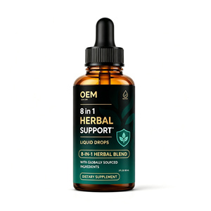 Gocce Liquide Erboristiche 8 in 1 a Marchio Privato OEM ODM, Naturale con Echinacea e Tarassaco, Antiossidante, Vegano, 60ml, Produttore - Product Image 2