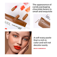 DEROL 10 Couleurs Rouge À Lèvres Étanche Longue Durée Chocolat Capsule Rouge À Lèvres Mental Mat Brillant À Lèvres Teinte À Lèvres Rouge Maquillage À Lèvres