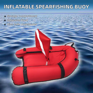 Boya Inflable para <span class=keywords><strong>Pesca</strong></span> <span class=keywords><strong>Submarina</strong></span> con Bolsillo de Almacenamiento, Material de Nailon para Buceo Libre, Flotador de Seguridad - Product Image 5