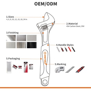 Cờ Lê Vặn Bằng Thép Cao Có Thể Điều Chỉnh Trượt Thông Dụng Dụng Cụ Cầm Tay - Product Image 2