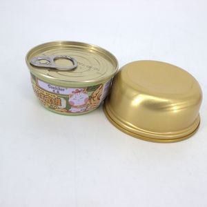 Bol en aluminium rond fer blanc vide <span class=keywords><strong>caviar</strong></span> tomate thon viande anneau en métal tirer qualité alimentaire porridge boîtes de conserve - Product Image 1