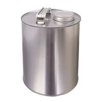 FURUN Bouchon à anneau double verrouillage robuste imprimé pour bidon métallique, pour stockage de peinture, fût métallique grande capacité, argent mat