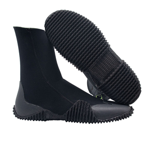 מגפי ניאופרן בצבע שחור, סוליה וולקנית, עמידים למים, נגד החלקה, בטנה תרמית או ייבוש מהיר, יוניסקס, לשימוש בחוף, לכל עונות השנה - Product Image 4