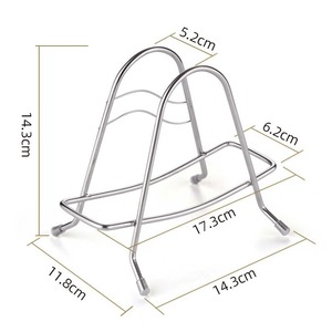 Stainless Steel Pot Lid Rack Round M Size With Stand For <b>Kitchen</b> Countertop <b>Storage</b> - Product Image 3