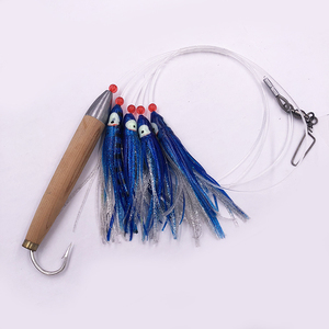 Señuelos de Pesca Weiyu, Señuelo para Marlin de 4.5 Pulgadas con Falda de Pulpo y Conector de Cedro, Cadena de Señuelos para Pesca de Atún - Product Image 2