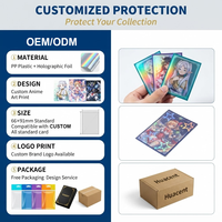 Protège-cartes de jeu de société TCG personnalisés, imperméables, avec motif artistique imprimé de haute qualité, pour cartes Anime Yugioh, finition mate