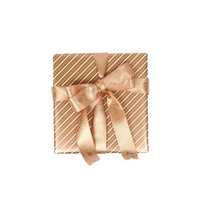 Papier cadeau métallique doré à double feuille de cuivre, grand format, motif à pois et rayures, idéal pour la Saint-Valentin