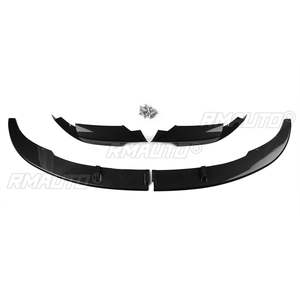 Para BMW F10 M5 2012-2016, 4 Piezas, Alerón Delantero para Automóvil, Divisor de Parachoques, Placa Guía, Aspecto de Fibra de Carbono Negro Brillante - Product Image 2