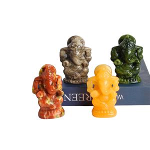 Escultura de Ganesha de cristal natural, multimaterial tallado, tema de <span class=keywords><strong>animales</strong></span>, decoración para el hogar y la Oficina, piedra cruda pulida, artesanía al por mayor - Product Image 5
