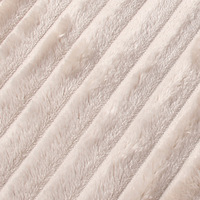Couverture Polaire Douce en Flanelle Teinte, Motif Uni Moderne, 100 % Polyester, Rayée, Couverture Pelucheuse pour Bébé et Canapé