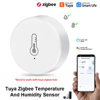 Détecteur de température et d'humidité Tuya Zigbee avec batterie faible rappeler thermomètre hygromètre multi-fonctions commande vocale