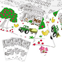 Nouveau Style Graffiti Nappe Ferme Animal Nappe Dessin Table Tissu Table