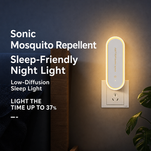 Nouvel anti-moustiques et anti-acariens ultrasonique 5W à brancher avec coussinets d'aromathérapie, veilleuse et fonctionnement silencieux pour utilisation domestique au chevet. - Product Image 4