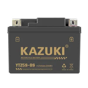 KAZUKI YTZ5S-BS China Factory Japan Technology Motorcycle Motorbike Parts Lead Acid Battery Start Power 12V4AH/YTZ5S-BS