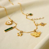 Collier en cuivre doré Fob Gold Freshwater, finition noir mat, finition métal brillant, choix des influenceurs, multi-innovant, transfrontalier, cadeau