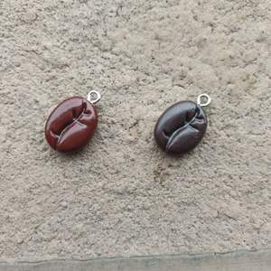 CHENXI Diseño Creativo Nuevo Llavero con Anillo, Mini Colgante de Resina de Grano de Café, Llaveros Metálicos, Colgante de Aceite Labial - Product Image 2